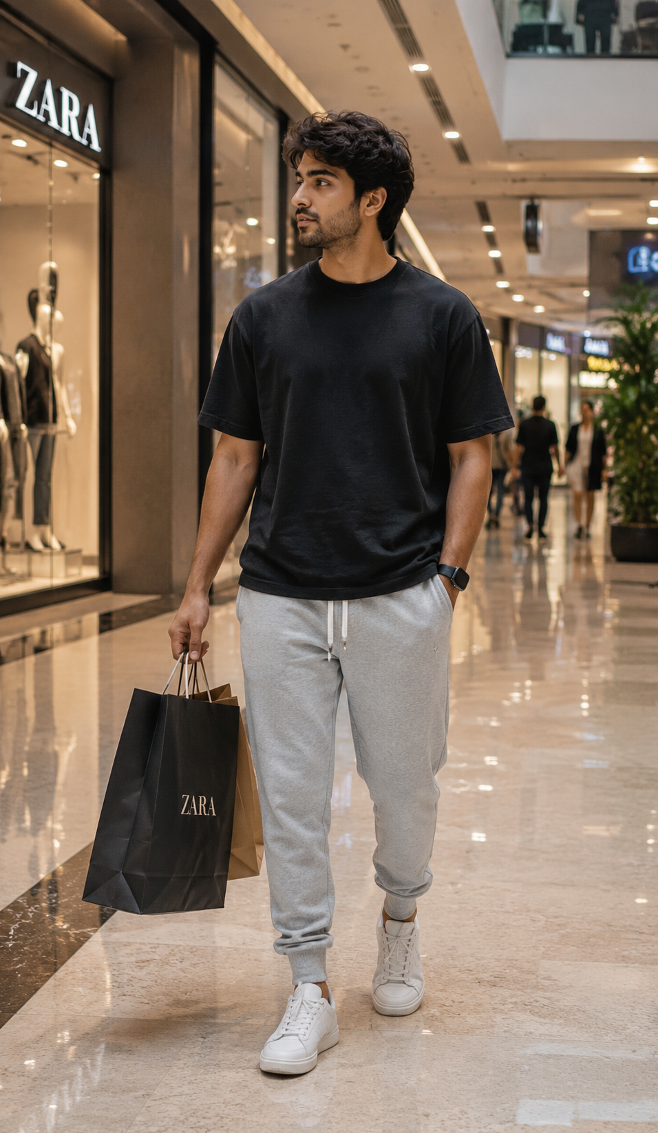 Model wearing Best Budz out and about